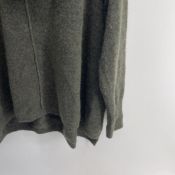 For Thee polyester alpaca blend cowl neck hi low hem knit pullover sweater sz L - Picture 4 of 7